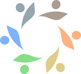 Fototapeta premium PEOPLE CONNECTED UNION TEAM TEAMWORK SIGN LOGO 