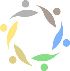 Fototapeta premium PEOPLE CONNECTED UNION TEAM TEAMWORK SIGN LOGO 