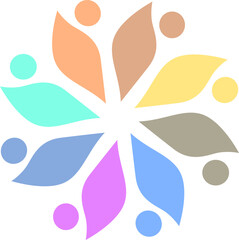 Naklejka premium PEOPLE CONNECTED UNION TEAM TEAMWORK SIGN LOGO 