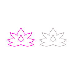 Fototapeta premium WELLNESS LOTUS SIGN SYMBOL LOGO VECTOR 
