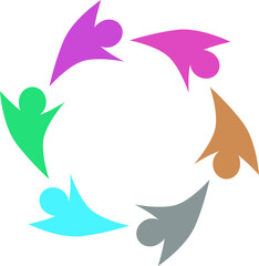 PEOPLE CONNECTED UNION TEAM TEAMWORK SIGN LOGO
