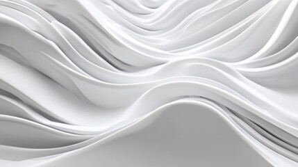Naklejka premium White abstract waves background, elegant and smooth surface texture design