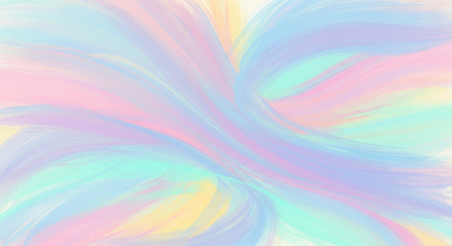 Abstract pastel swirls and brush strokes evoking a soft, dreamy, and ethereal atmosphere