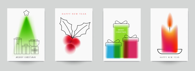 Merry christmas and happy new year abstract background template for covers, invitation, poster, banner, flyer, placard. Minimal modern design for branding, advertising holiday. Vector illustration.