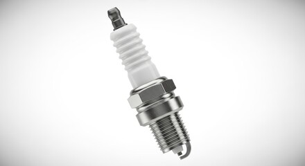Car Engine Spark Plug Isolated on White Background