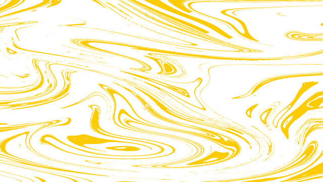 Ink texture. Mix of a white and yellow paint, closeup. Traditional Turkish ebru technique.