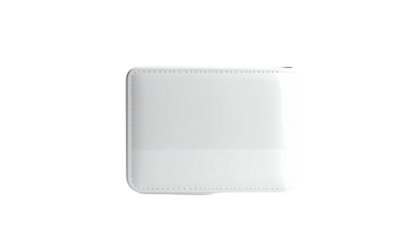 Glossy, white, horizontal, rounded rectangular object on black