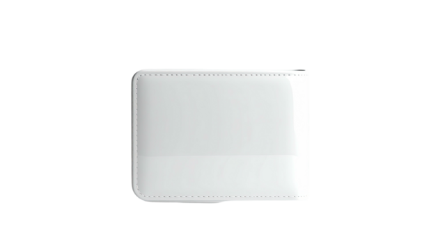 Glossy, white, horizontal, rounded rectangular object on black
