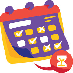 Planning and scheduling with a modern calendar and time countdown