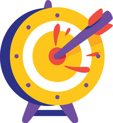 Target with arrow hitting bullseye, symbolizing precision, focus, and success