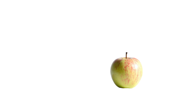 Single apple against stark black backdrop; clean minimalist look
