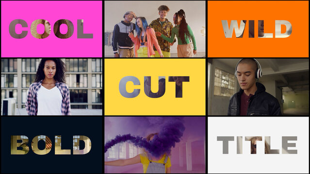 Fast Cut Out Titles Slideshow