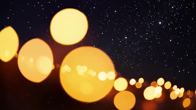 Yellow lights glowing brightly on a dark background, capturing the concept of innovative thinking and technological advancement, perfect for representing financial growth or modern innovation in.