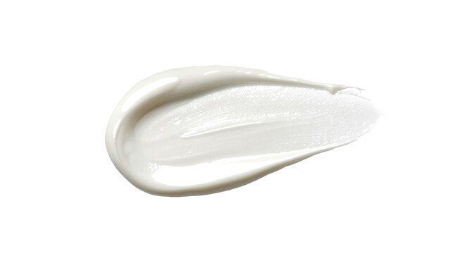 White Cosmetic Cream Swatch on Transparent Background