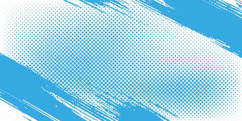 Naklejka premium blue color pattern gradient grunge texture background. Dots pop art comics sport style vector illustration Abstract background dark blue with modern corporate concept