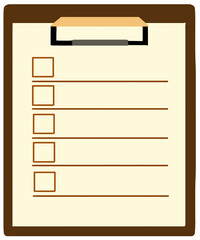 clipboard with blank paper