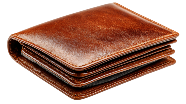 brown leather wallet