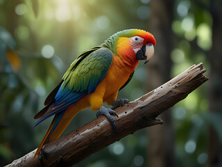 Obraz premium parrot wildlife in the forest