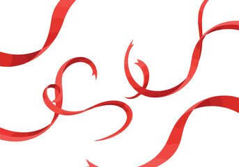 Ribbon red swirl design vector illustration