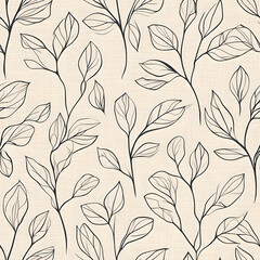 seamless background with leaves