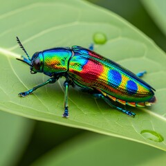 green bug on a leaf