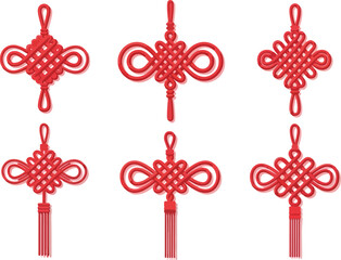 Symbol knot Chinese decoration vector illustration