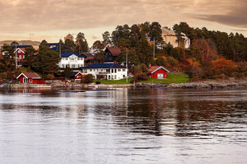 Multiple residential buildings at the Oslofjord,Oslo, South Norway, Norway, Scandinavia, Europe