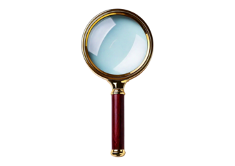 Magnifying glass isolated on transparent or white background