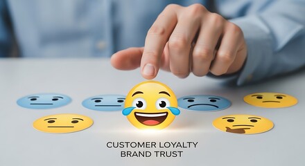Evaluating Customer Emotions: Hand Selecting a Happy Emoji to Represent Brand Trust and Loyalty in Marketing Strategies