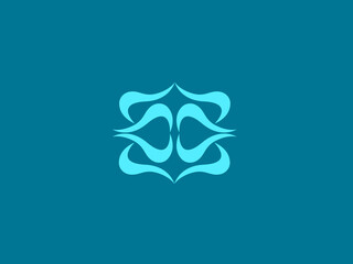 abstract blue background with symbol