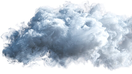  Mysterious smokey cloud with soft flowing texture and diffuse edges creating atmospheric effect isolated on white background