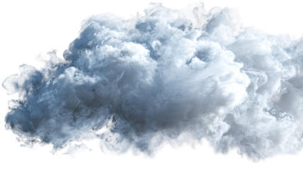  Mysterious smokey cloud with soft flowing texture and diffuse edges creating atmospheric effect isolated on white background