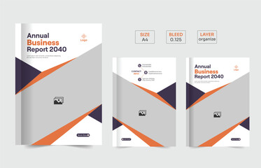corporate bi-fold brochure cover template