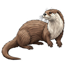 vector illustration of cartoon squirrel