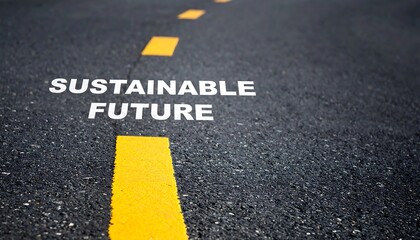 "Sustainable Future" Road Markings: Environmentalism, Progress, and Hope.