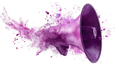 Bright and clear vector illustration of a megaphone with sound waves emphasizing communication and announcement isolated on white background