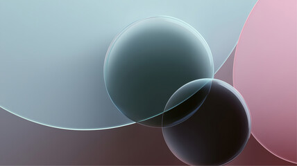 Wallpaper with modern circles effect. Abstract colorful bubbles background. Generative ai