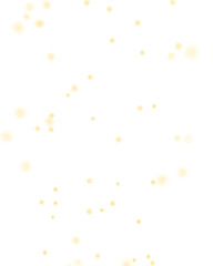 Vertical golden bokeh fireflies overlay transparent PNG 3D render