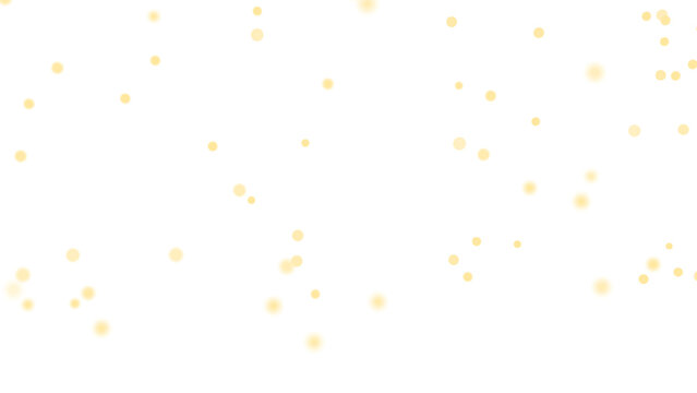 Warm golden bokeh fireflies overlay transparent PNG 3D render