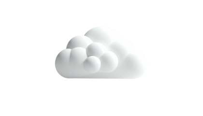 Smooth, puffy white cloud on black