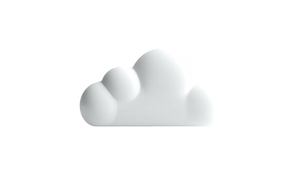 Soft white cloud with rounded shapes against a black background