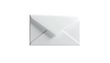 White envelope isolated on a black background, centered