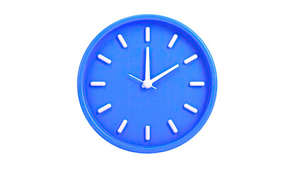 Blue clock displays 200; white hands, markers against black