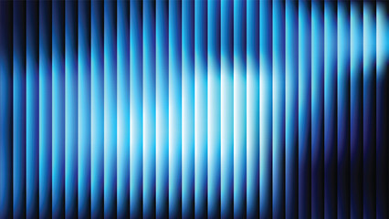 Blue gradient vertical lines abstract background with ribbed glass effect. Futuristic fractal glass background with soft wave, glow, and transparent layers. Modern technology concept