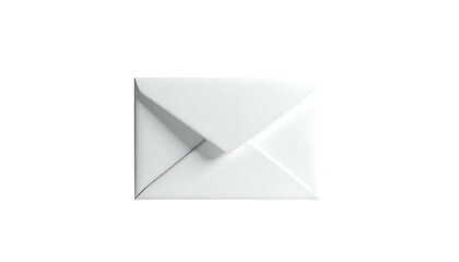 White folded envelope centered on a contrasting black background