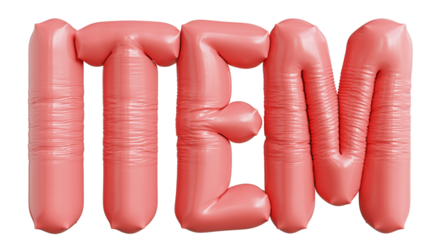 3d Render Item Text Balloons Celebration Banner