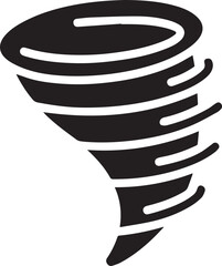 Tornado Whirlwind Silhouette Vector, Vector Icon, Logo Vector