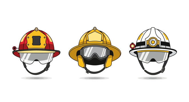 Collection of Three Firefighter Helmets