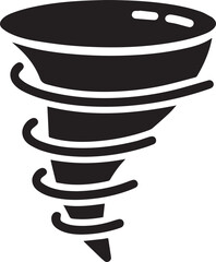 Tornado Whirlwind Silhouette Vector, Vector Icon, Logo Vector