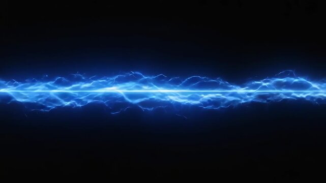 Dynamic blue electrical energy current abstract light stream